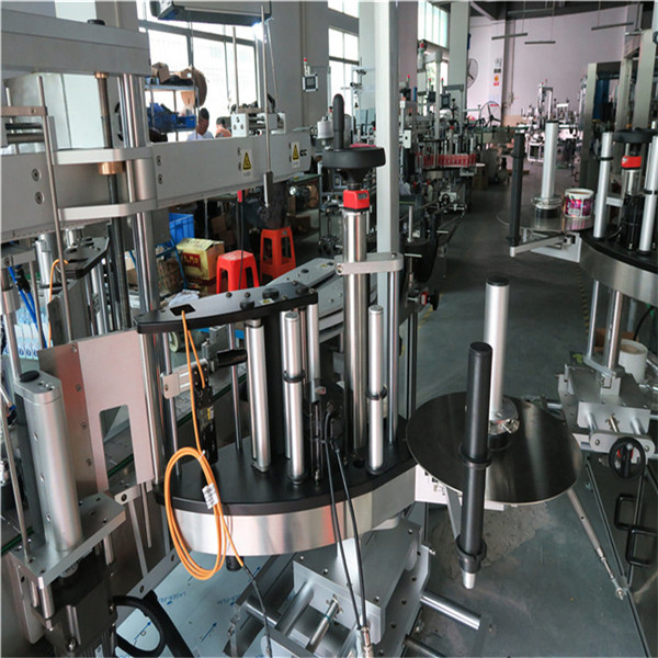 د پلاستيک / شیشې بوتل دوه اړخیزه لیبل کولو ماشین ، د مربع بوتل لیبلر