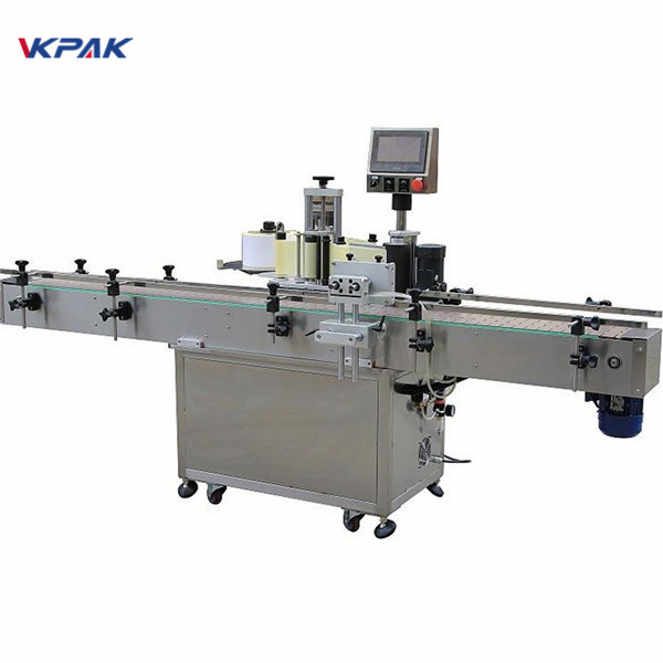 د اتوماتیک تیلو عمودی ځان چپکونکي پړاو بوتل لیبل کولو ماشین