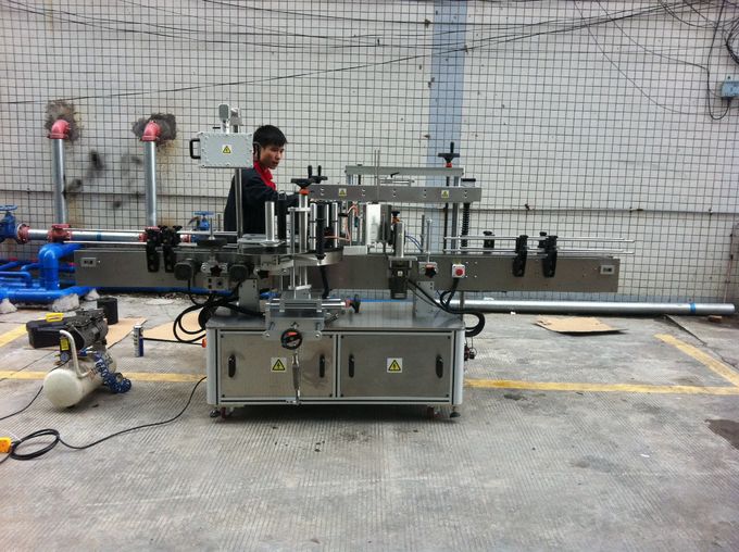 د پیټ بوتلونو مخ او شا لپاره بشپړ اتوماتیک چپکونکی پړاو بوتل لیبل کولو ماشین