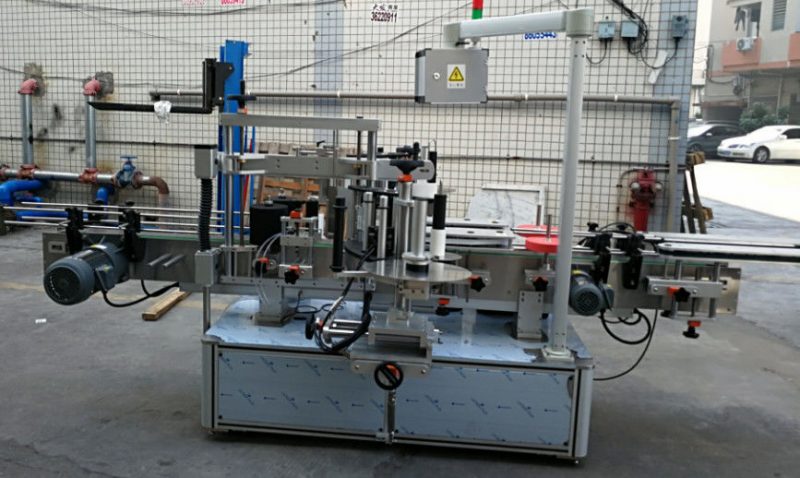 د چین ډبل سایډ سټیکر بیضوي اوول بوتل اتومات لیبل کولو ماشین 1200W عرضه کونکی