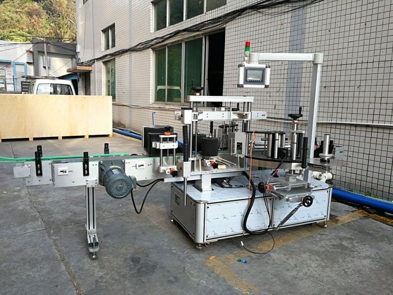 د اوول او مستطیل بوتل چمتو کونکي لپاره د چین فرنټ او بیک لیبل سټیکر ماشین